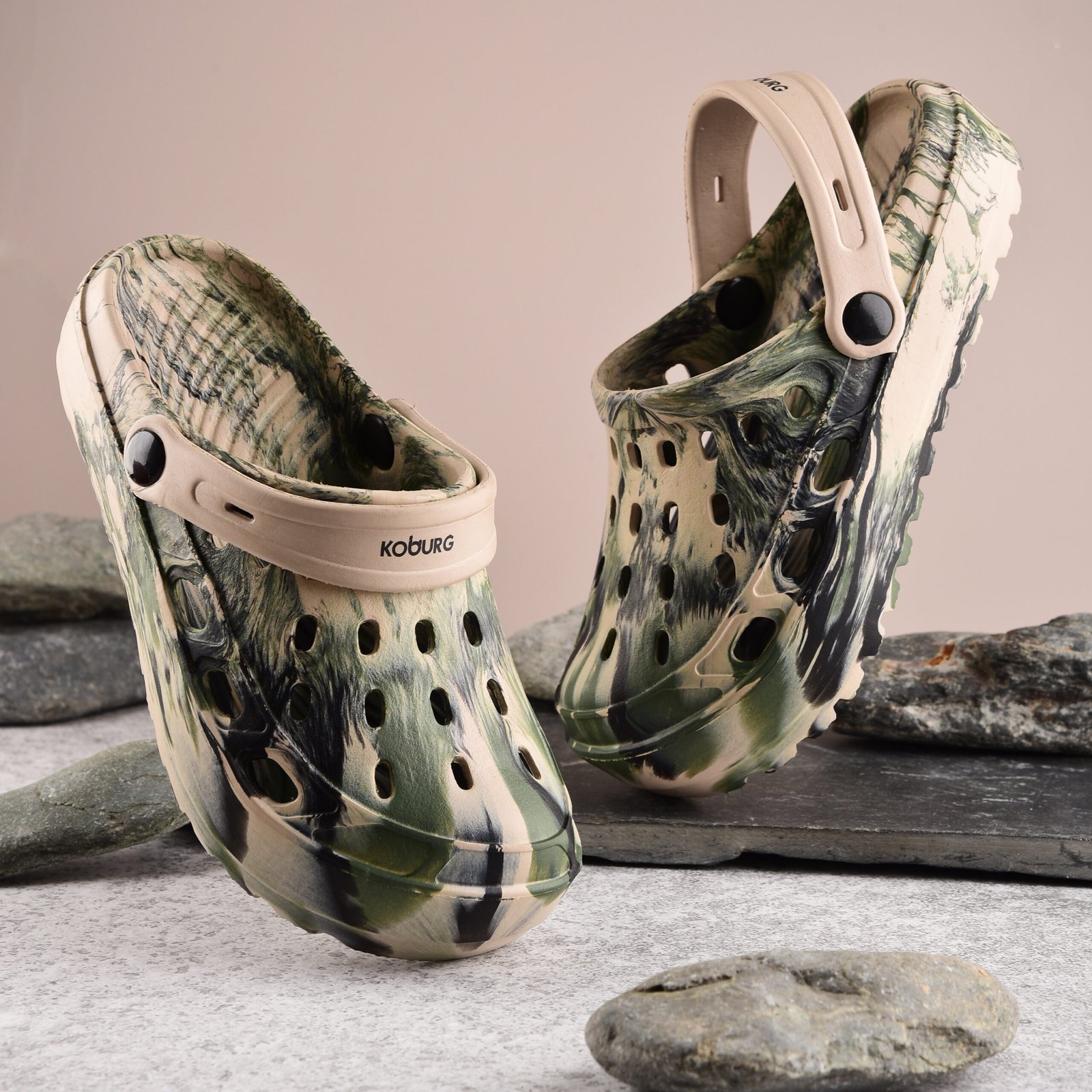 Rainbow Clog for Kids (Beige)