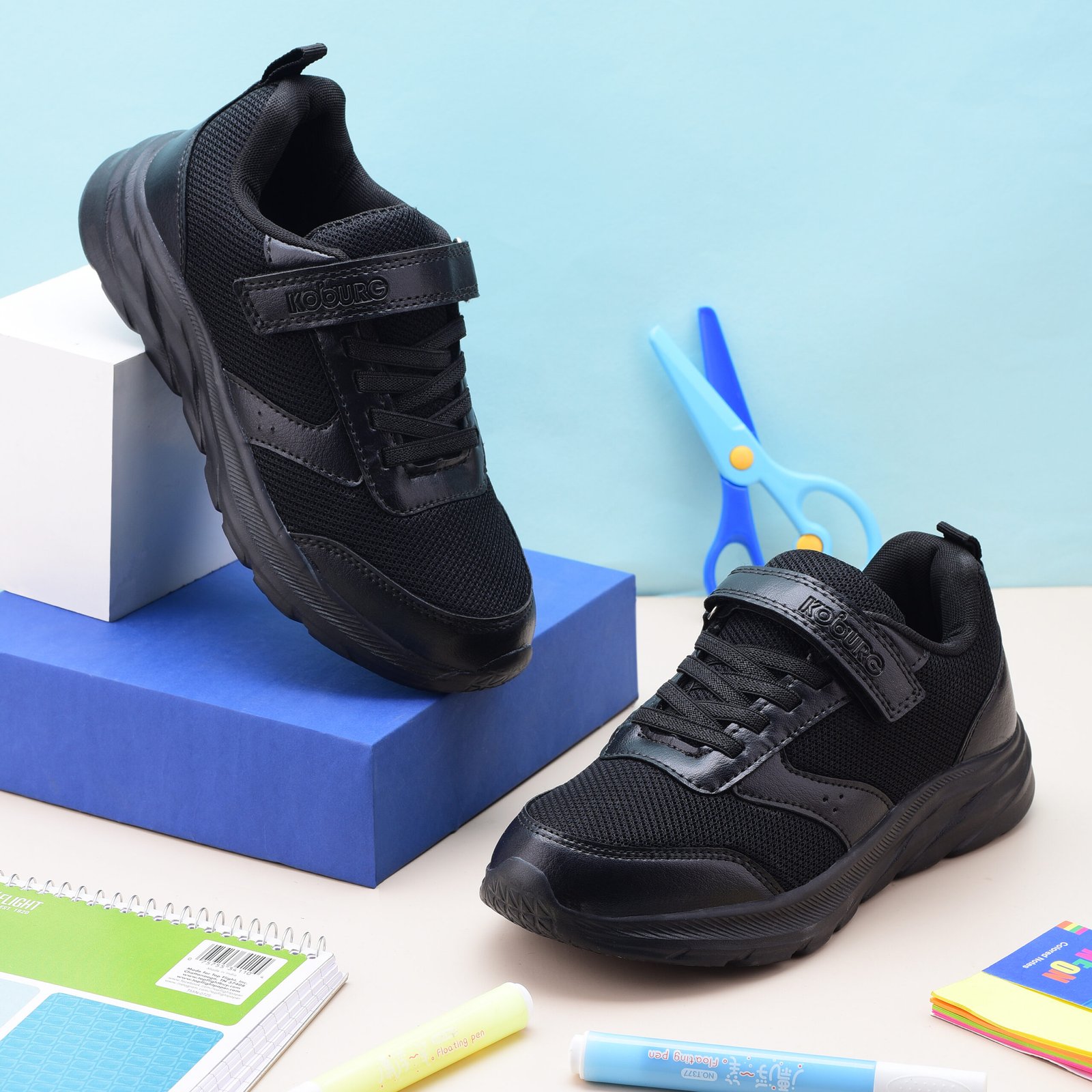 Genex School Shoes for Kids (Black, 11-12 Years) - Image 13