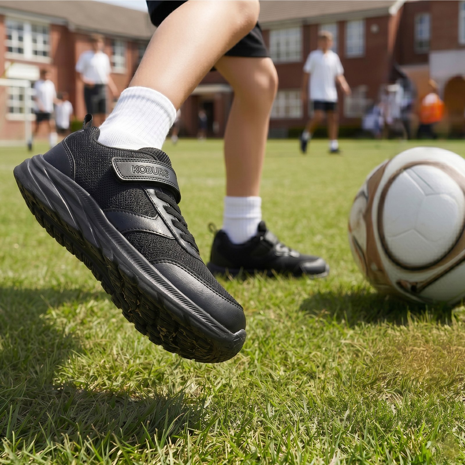 Genex School Shoes for Kids (Black, 11-12 Years) - Image 7