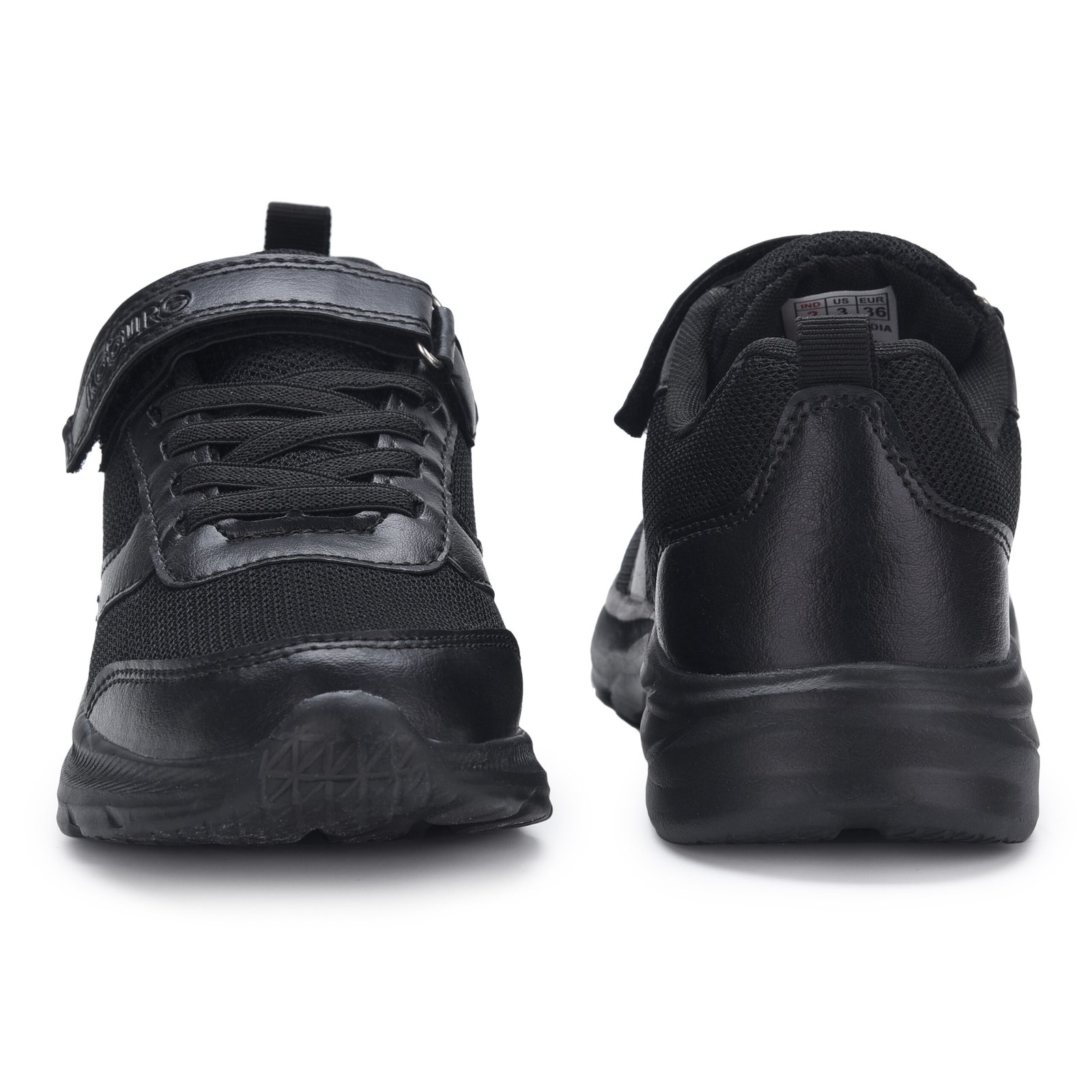 Genex School Shoes for Kids (Black, 11-12 Years) - Image 10