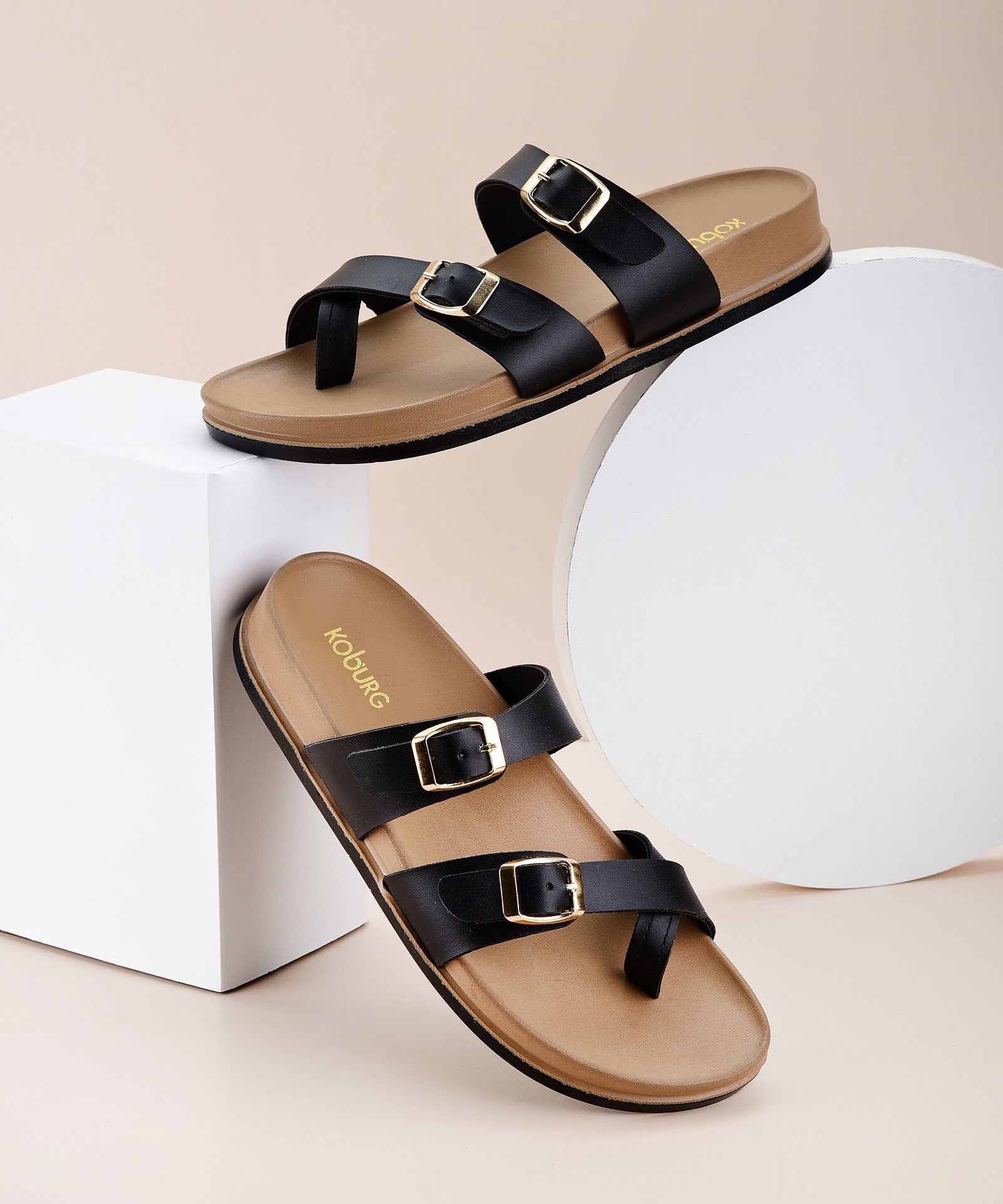 Sia Sandal for Women (Black Tan)