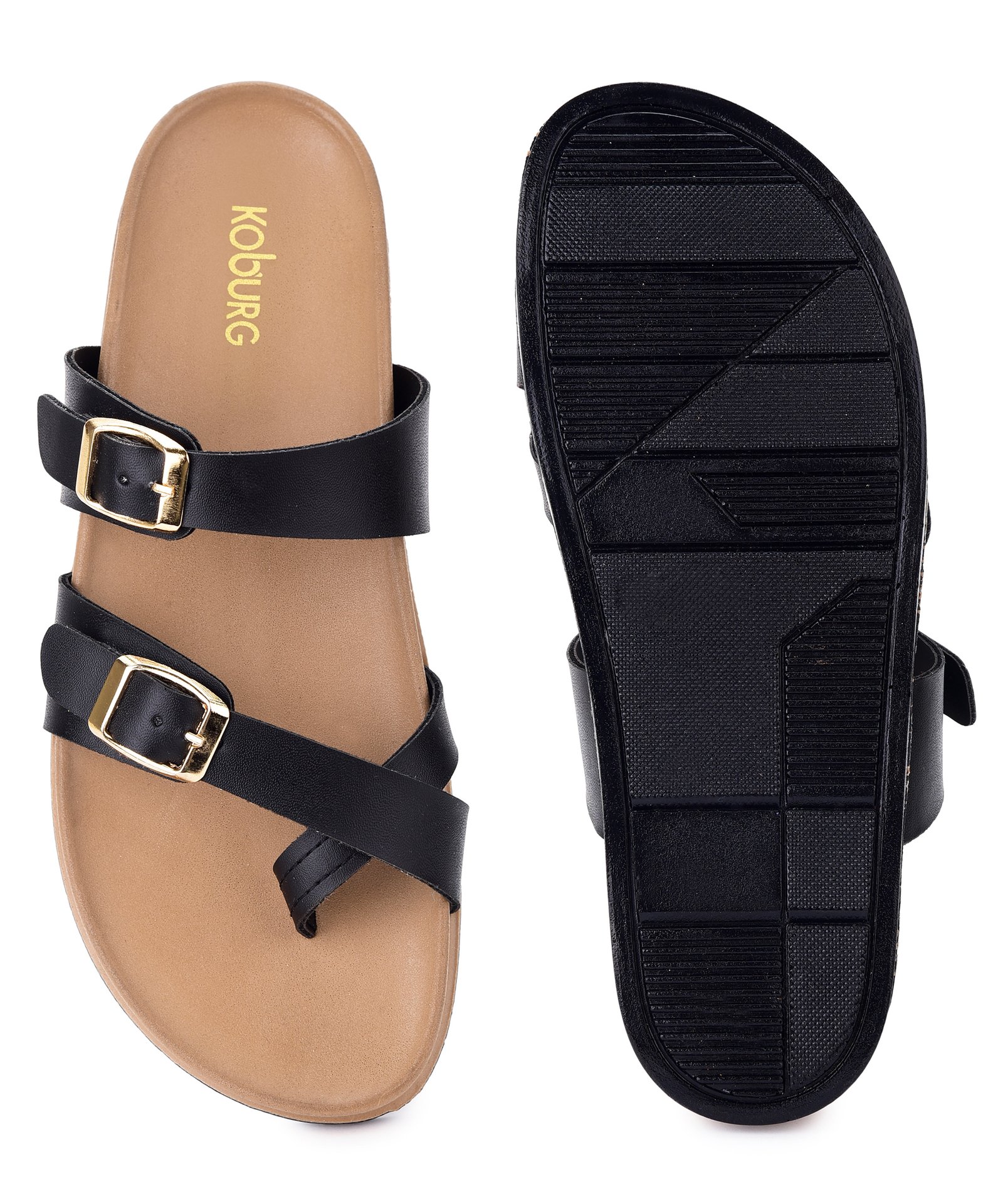 Sia Sandal for Women (Black Tan) - Image 6