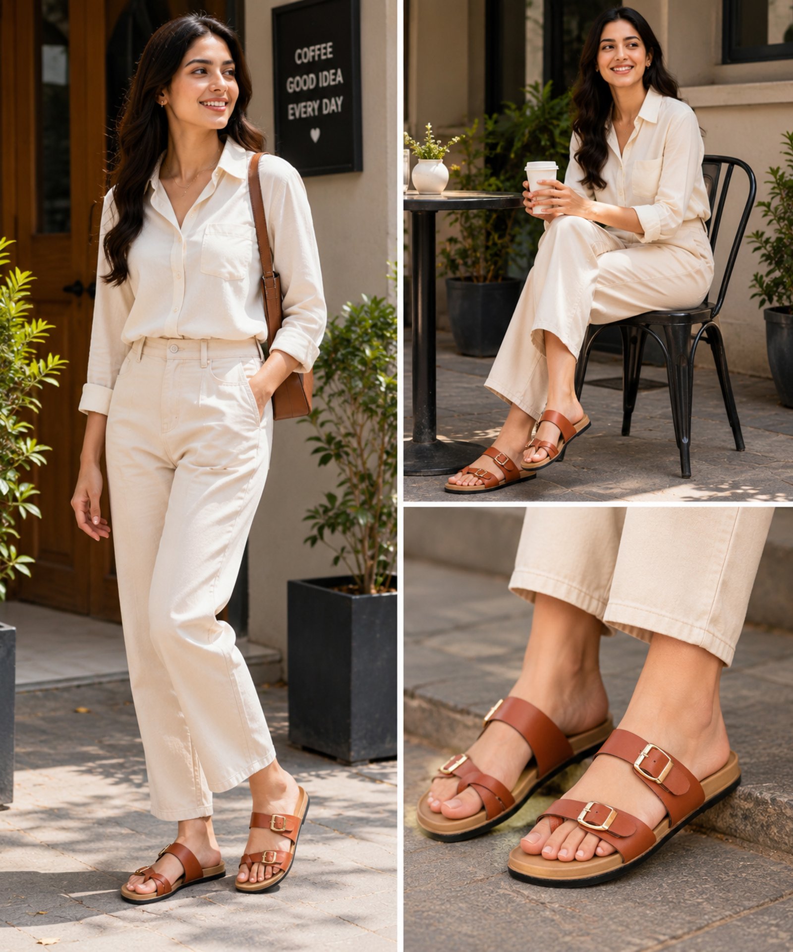 Sia Sandal for Women (Tan) - Image 5