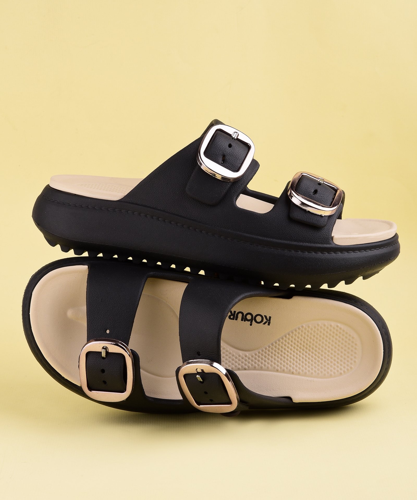 Daisy Sandals for Women (Black Beige)