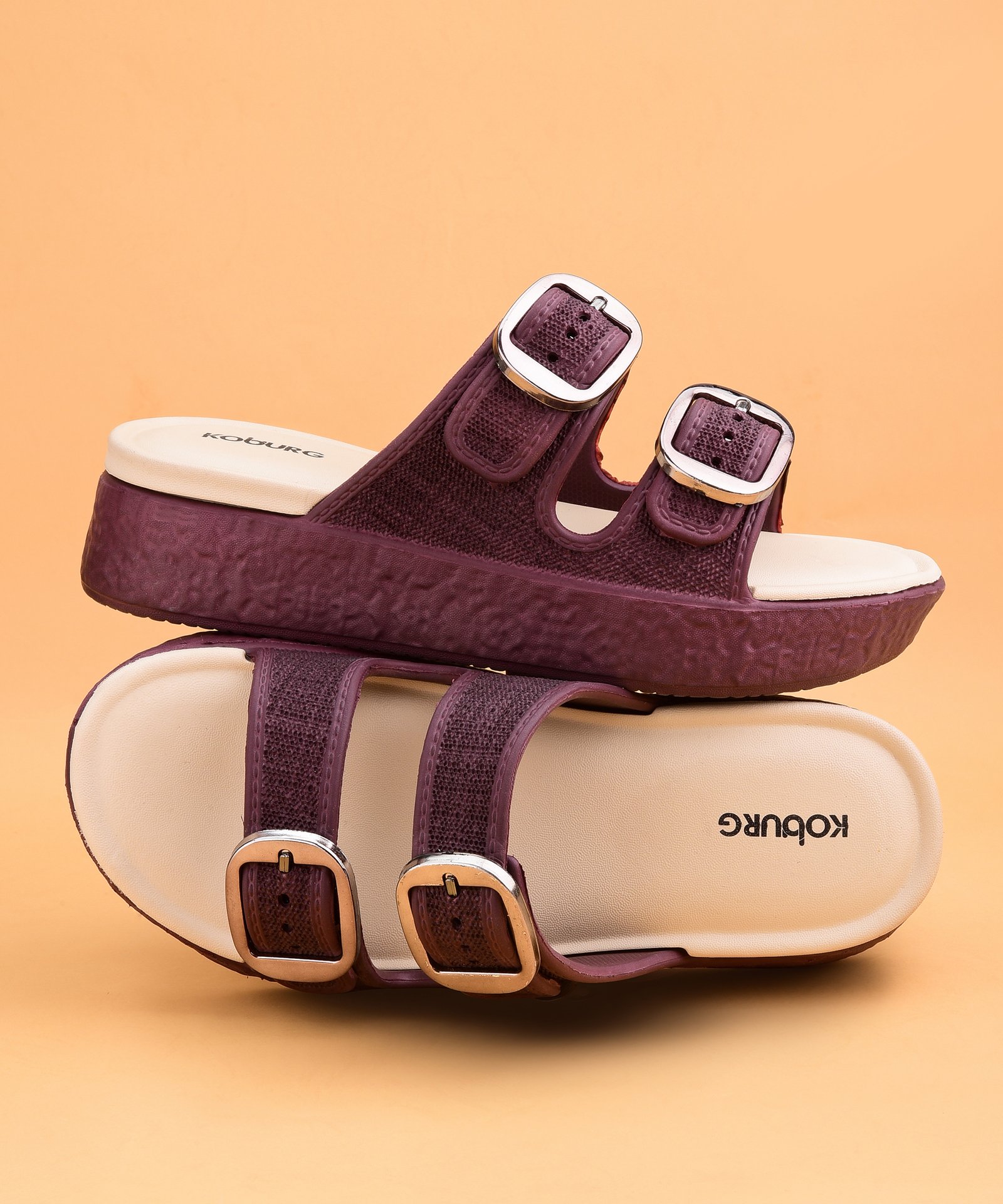 Aura Sandals for Women (Wine Beige)