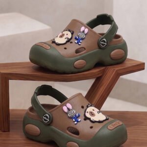 Koburg First Smile Kids Casual Clogs (Green Beige)