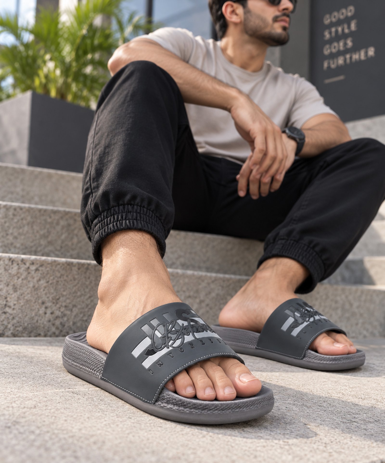 Koburg Elite Slide for Men (Grey) - Image 3