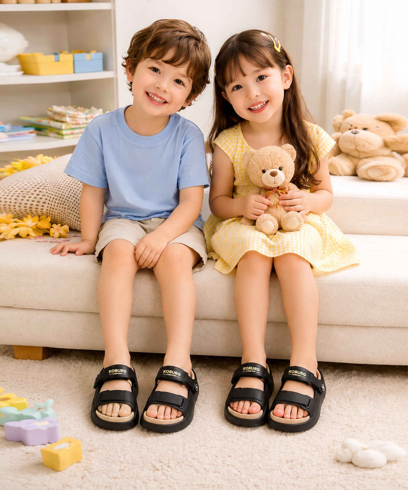 Koburg FunLite Kids Sandals (Black Beige) - Image 3