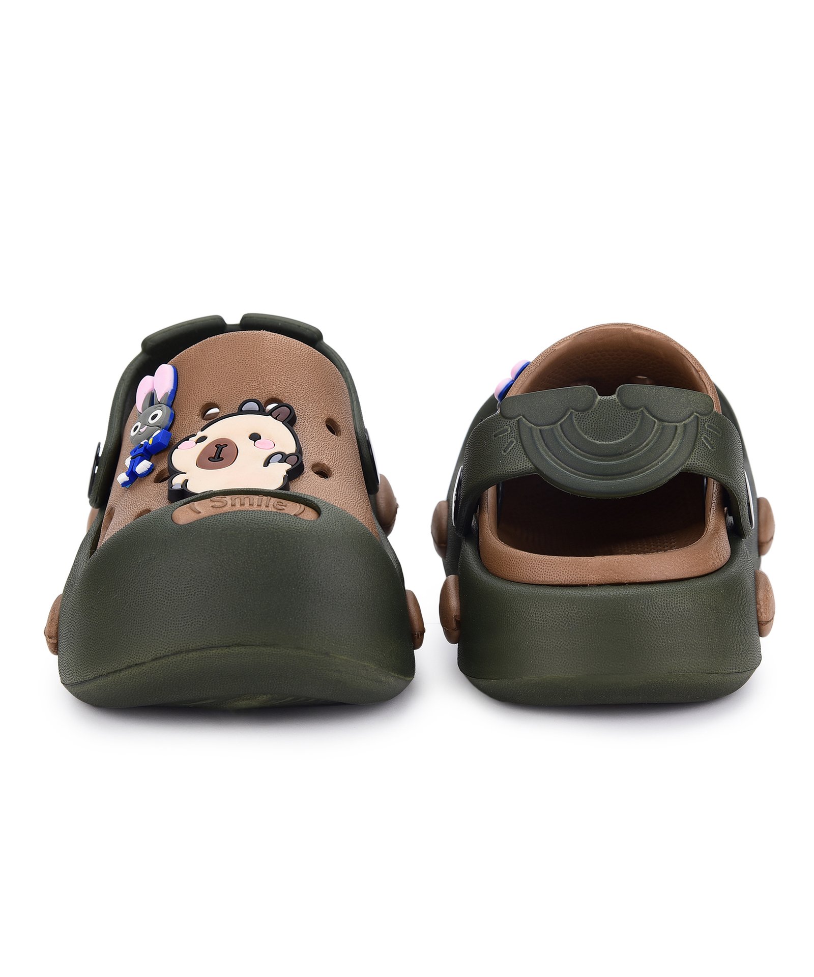 Koburg First Smile Kids Casual Clogs (Green Beige) - Image 6