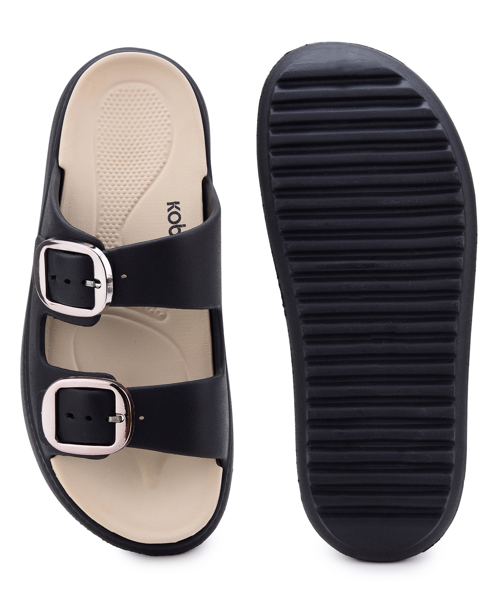 Daisy Sandals for Women (Black Beige) - Image 7