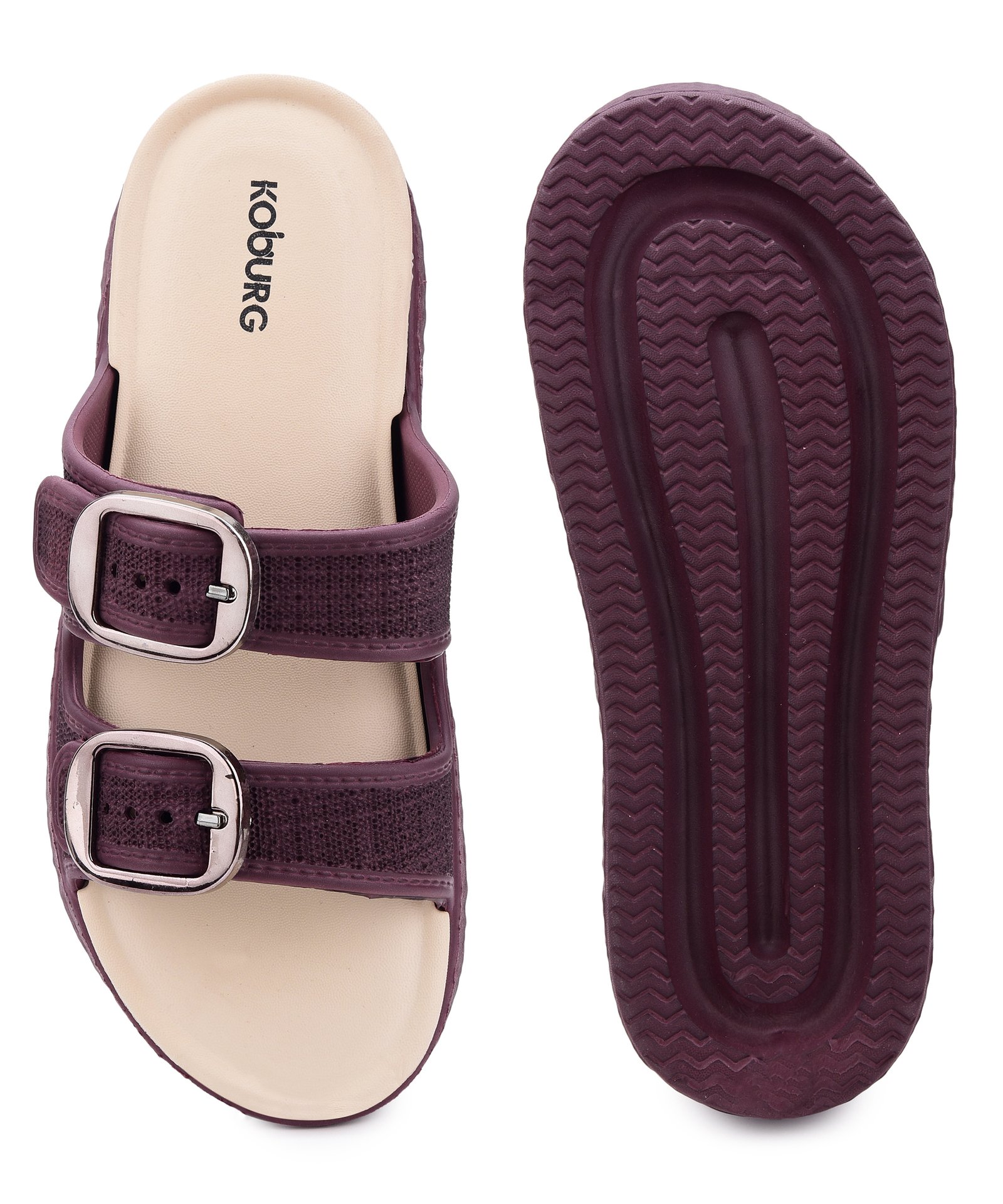 Aura Sandals for Women (Wine Beige) - Image 7