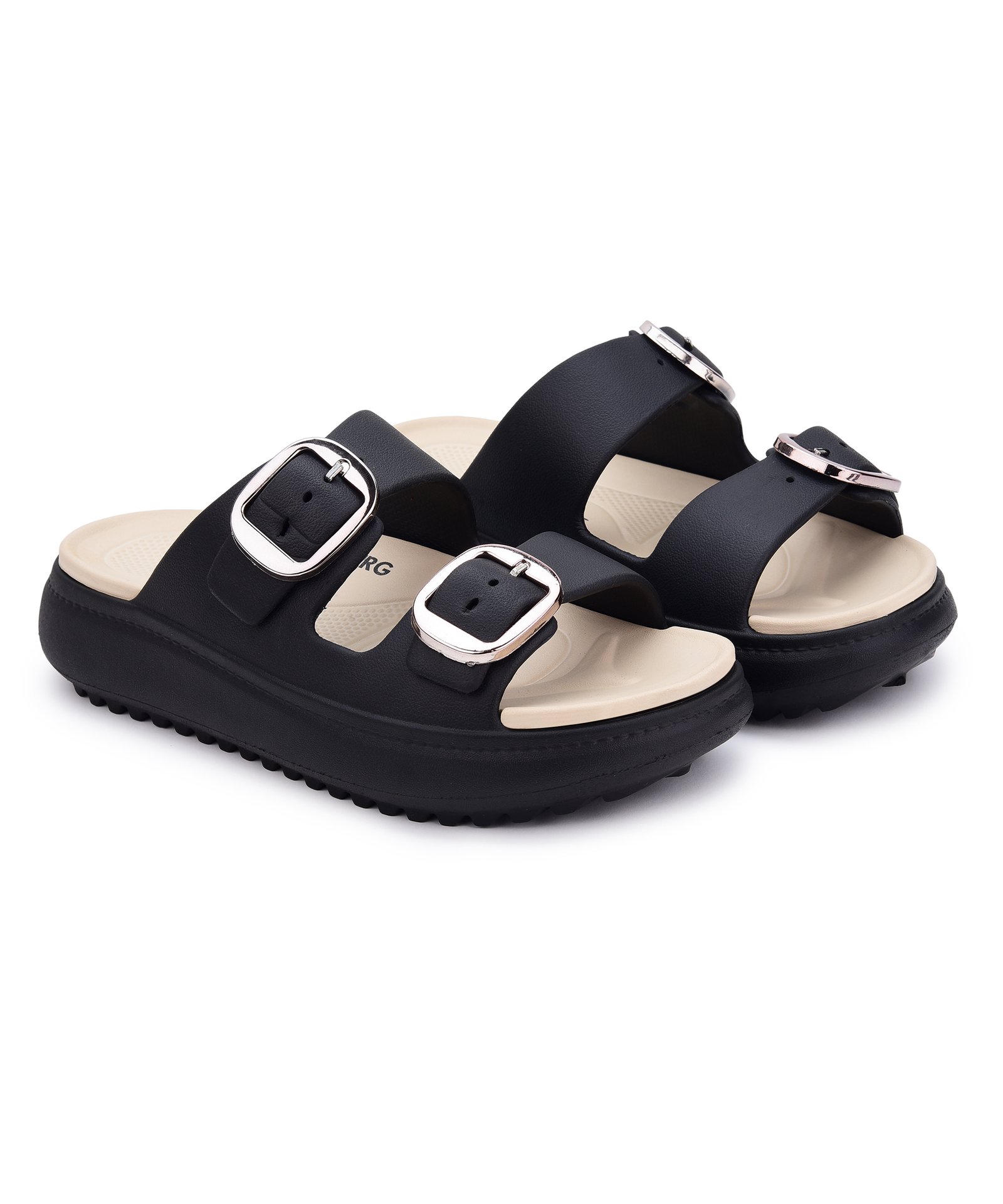Daisy Sandals for Women (Black Beige) - Image 4