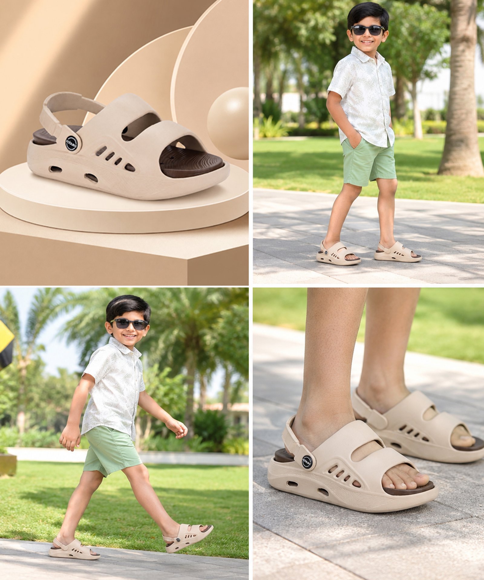 Koburg Boca Kids Sandals (Beige Brown) - Image 6