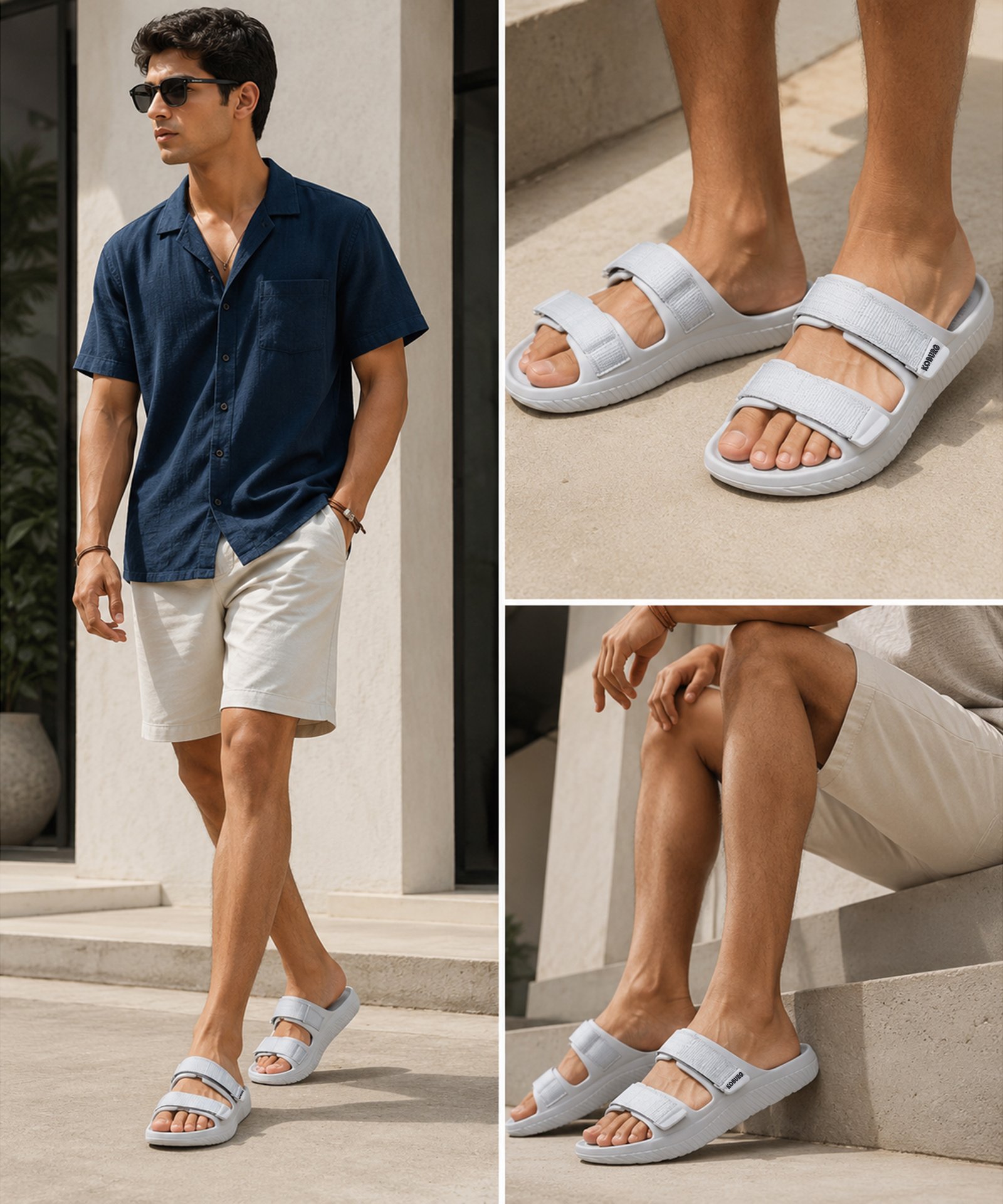 Nexa Pro Sandals for Men (Light Grey) - Image 6
