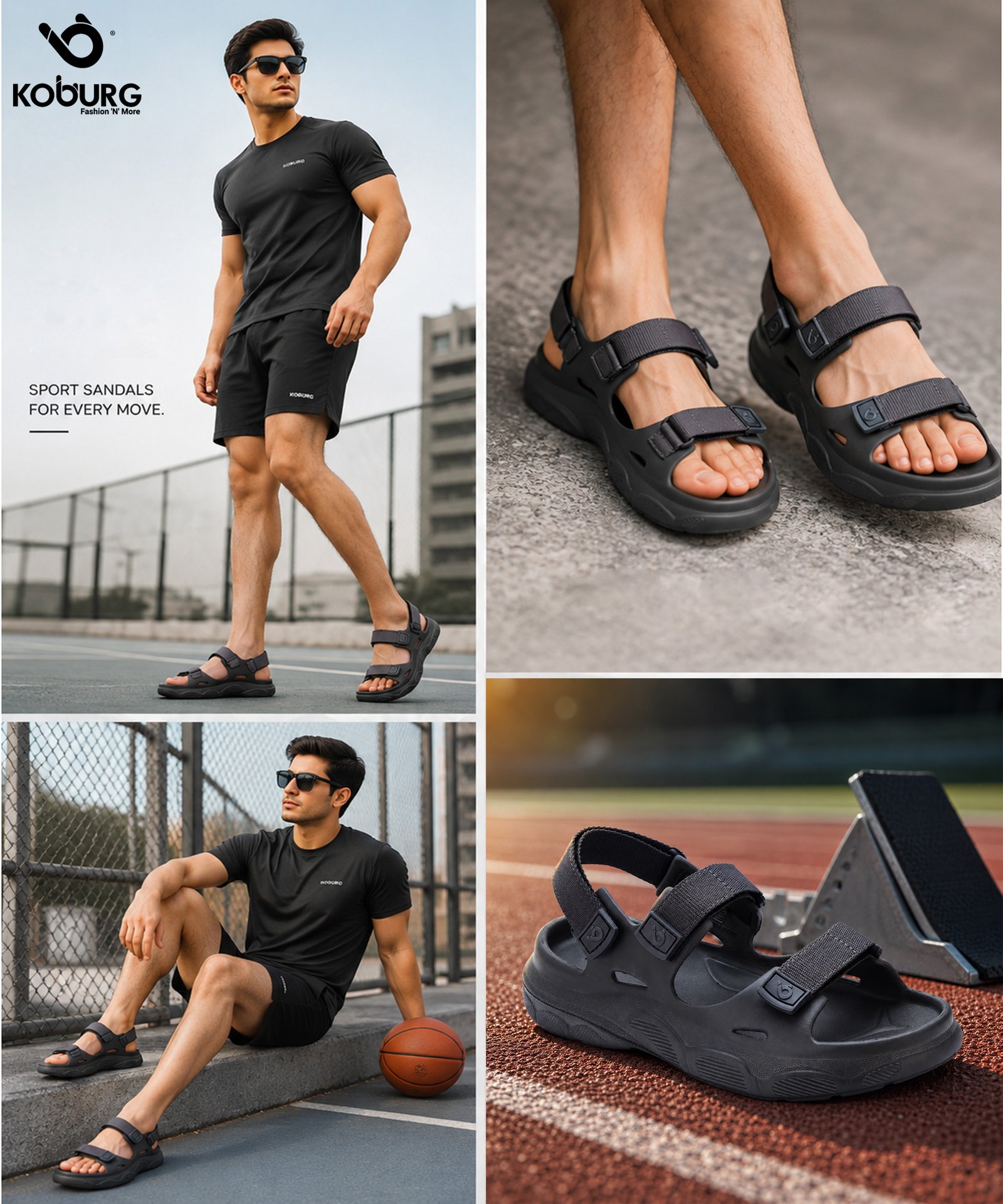 Alaska Sports Sandals for Men (Dark Grey) - Image 5