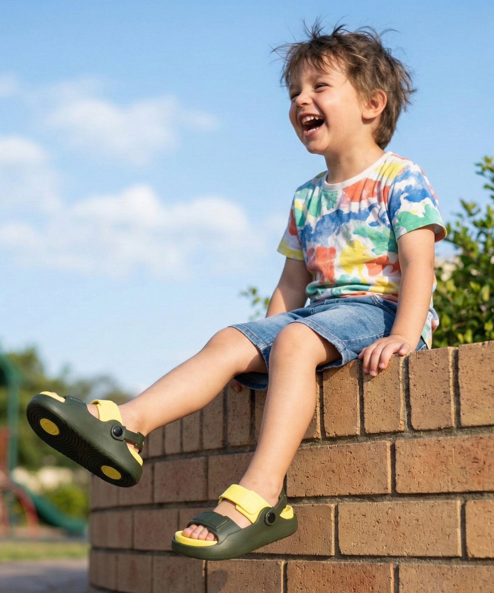 Koburg FunLite Kids Sandals (Green Yellow) - Image 4