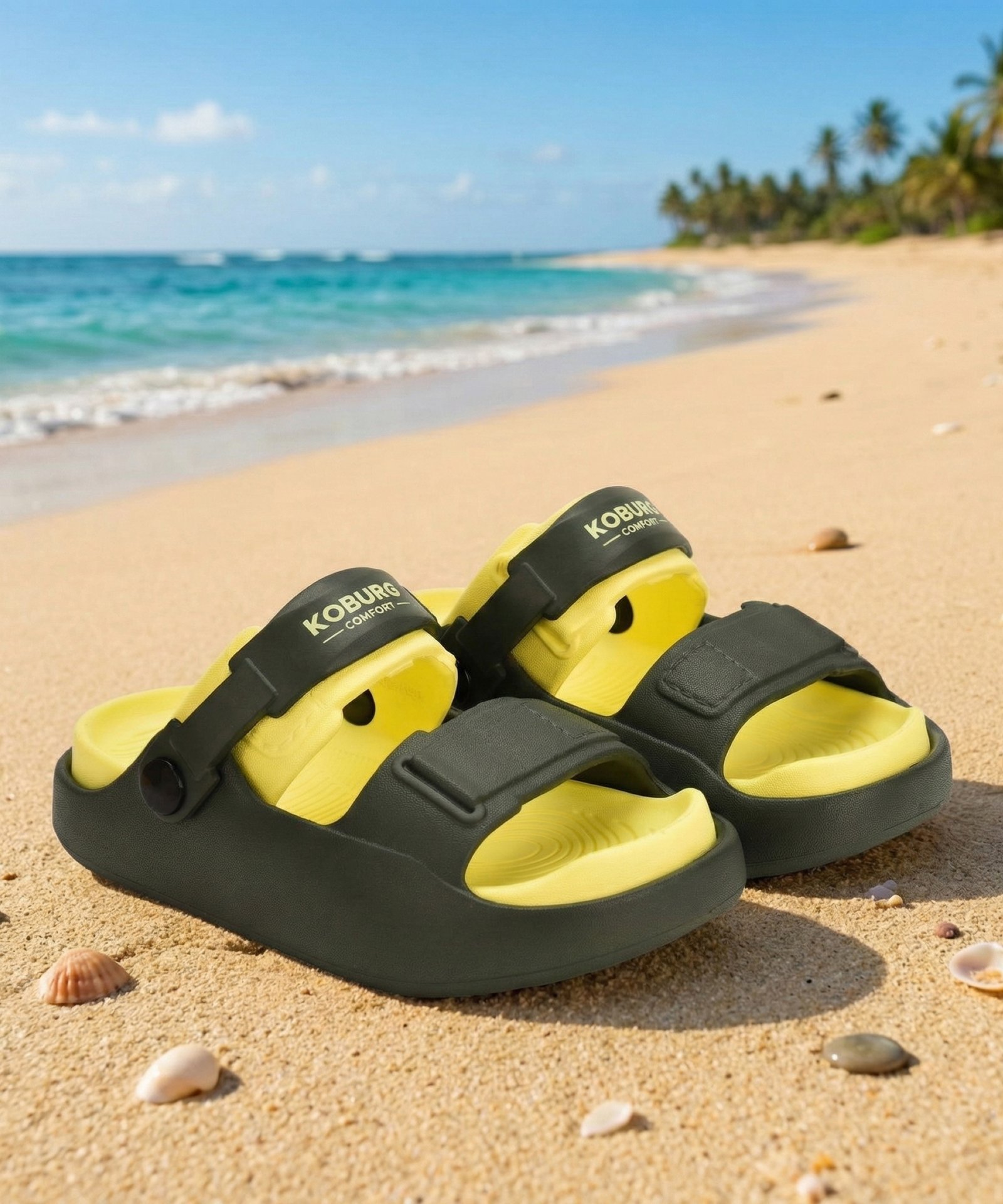 Koburg FunLite Kids Sandals (Green Yellow) - Image 3