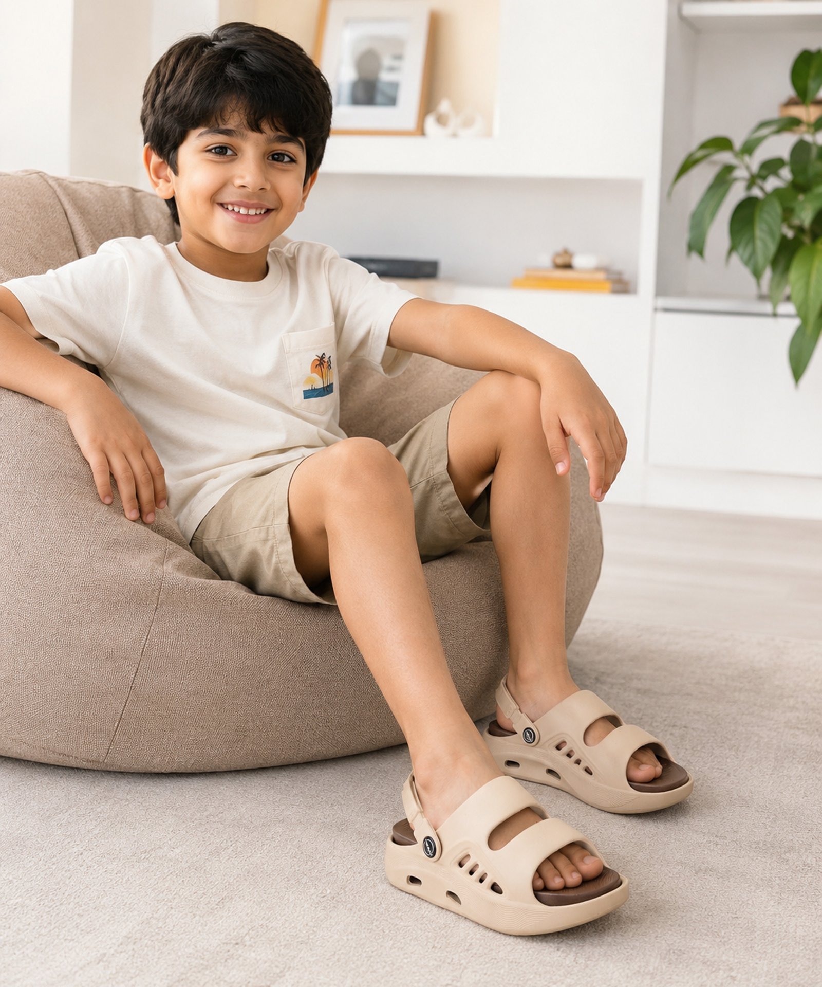 Koburg Boca Kids Sandals (Beige Brown) - Image 3