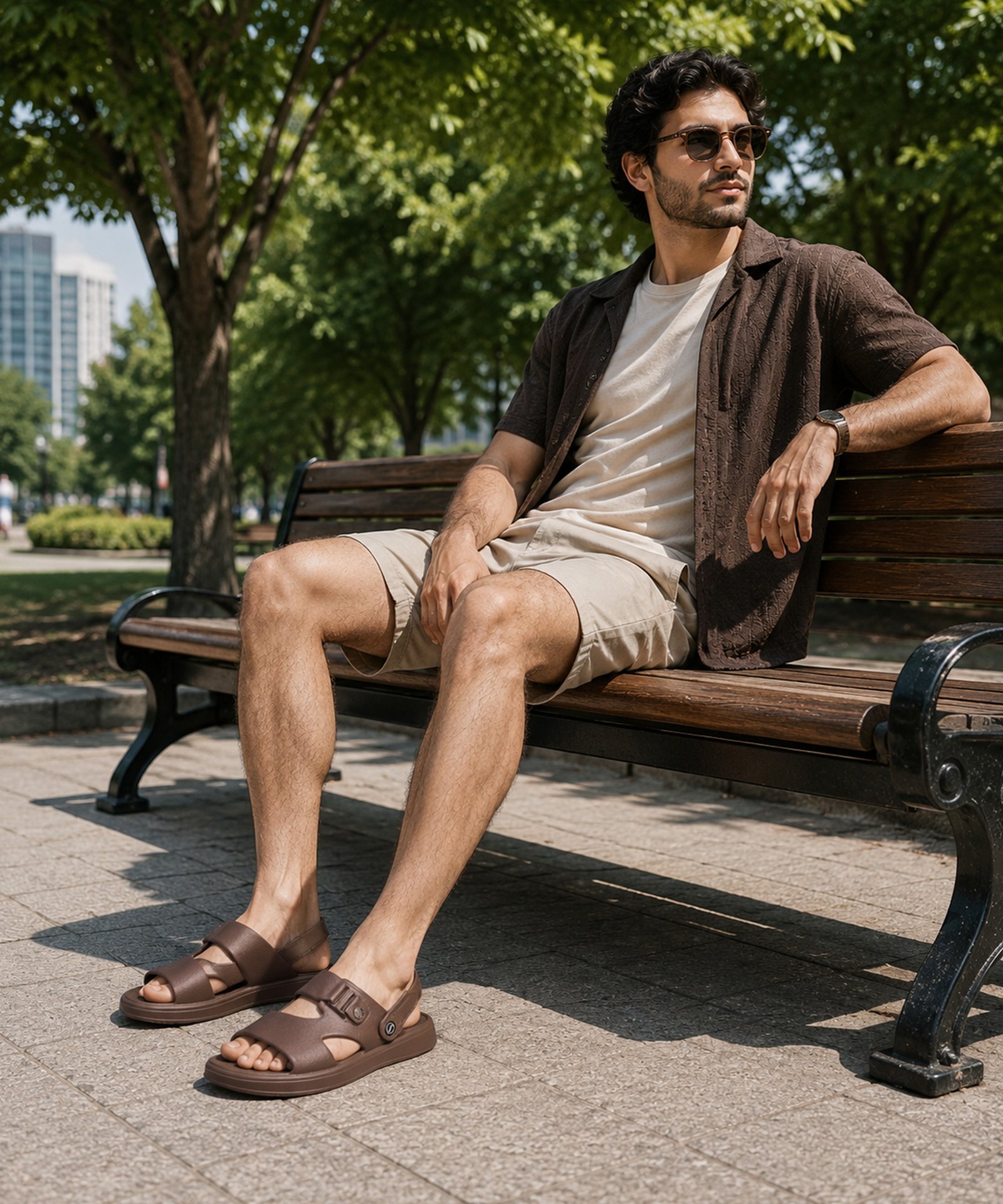 Vista Sandals for Men (Brown) - Image 3