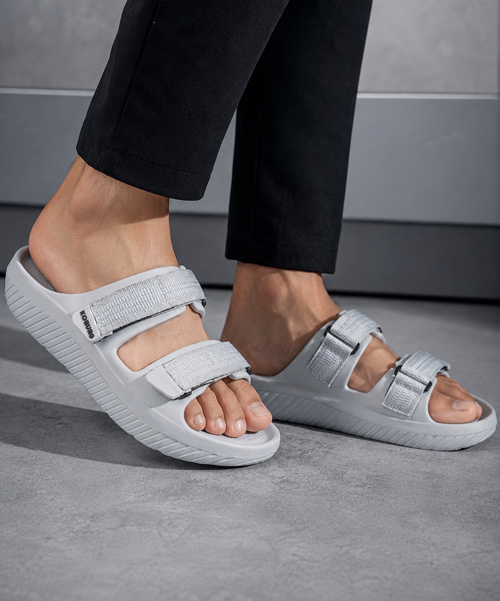 Nexa Pro Sandals for Men (Light Grey) - Image 2