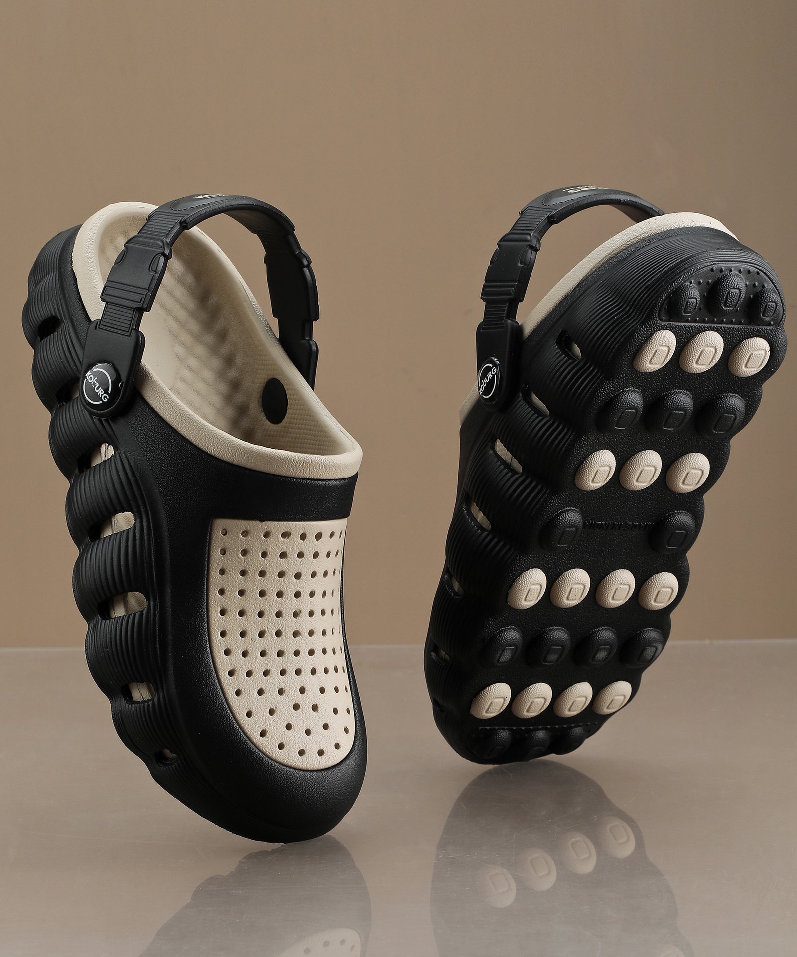 Swift Grip Clog for Kids (Black Beige)