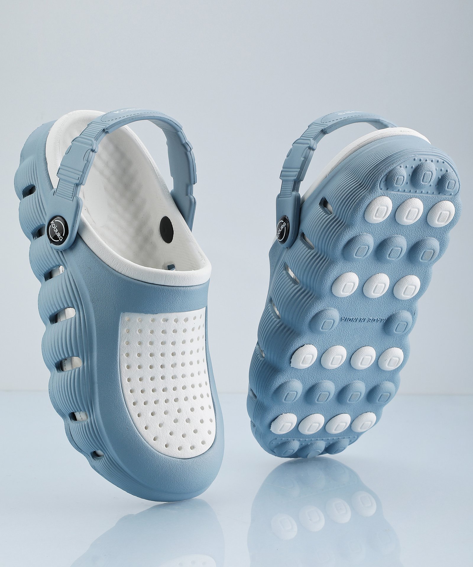 Swift Grip Clog for Kids (Sky Blue White)