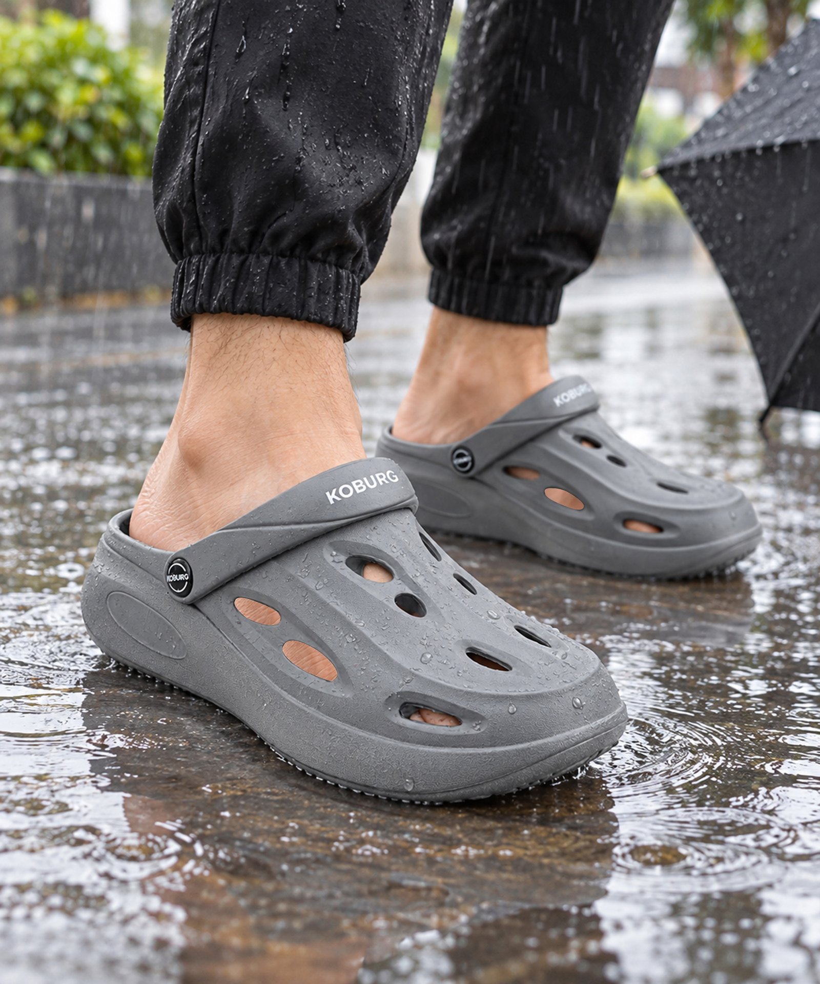 Feather Step Clog for Men (Dark Grey) - Image 2