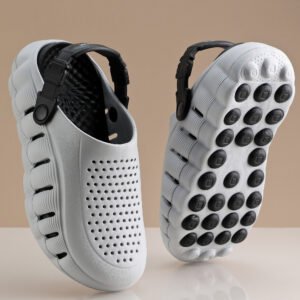 Easy Glide Clog for Men (Light Grey Black)