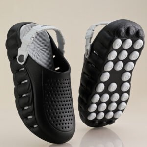 Easy Glide Clog for Men (Black Grey)
