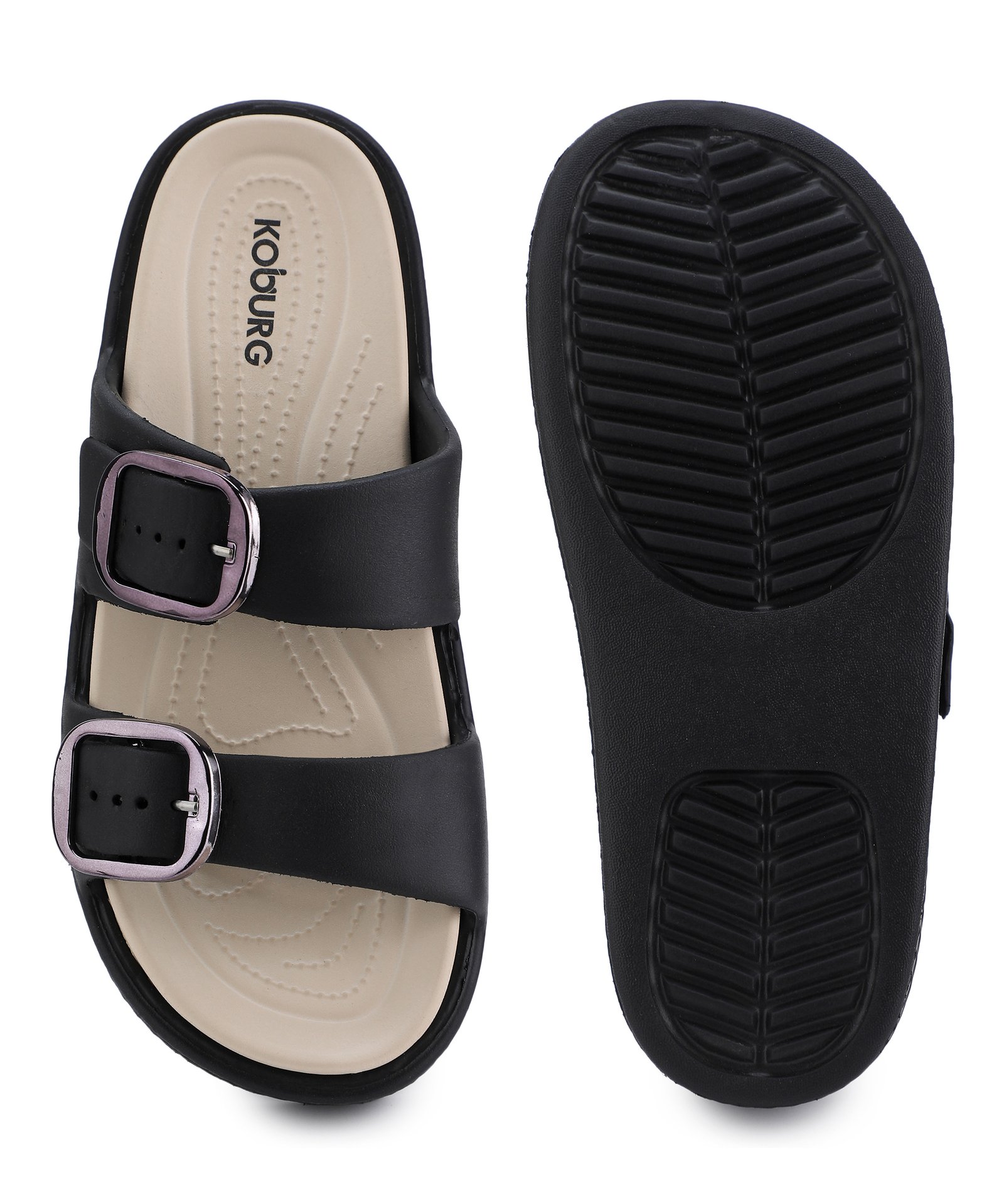 Diva Sandal for Women (Black Beige) - Image 6